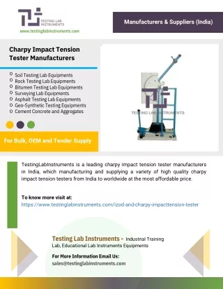 Charpy Impact Tension Tester Manufacturers