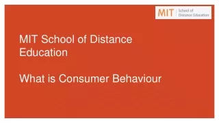 What is Consumer Behaviour