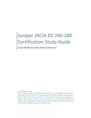 Juniper JNCIA DC JN0-280 Certification Study Guide