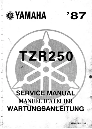 1987 Yamaha TZR250 Service Repair Manual