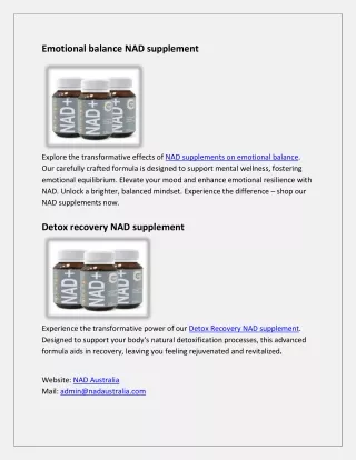 Strong immunity NAD supplement | NAD Australia