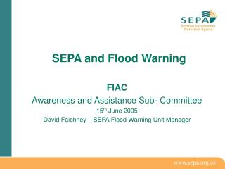 SEPA and Flood Warning