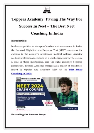 Best NEET Coaching in India Call-07827048964