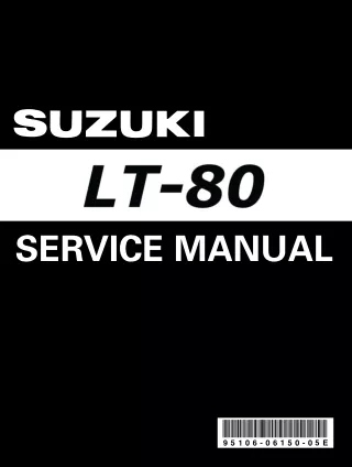 1988 Suzuki LT80J Quad Runner Service Repair Manual