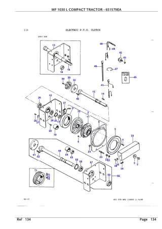 Massey Ferguson MF 1030 L COMPACT TRACTOR Parts Catalogue Manual