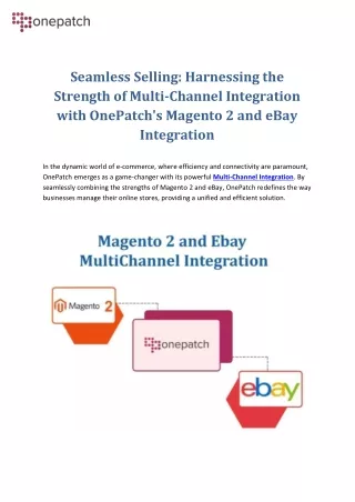 Multi-Channel Integration with OnePatch's Magento 2 and eBay Integration