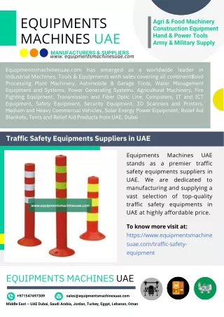 Traffic Safety Equipments Suppliers in UAE