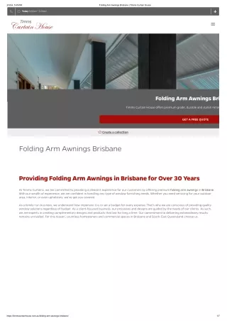 Folding Arm Awnings Brisbane