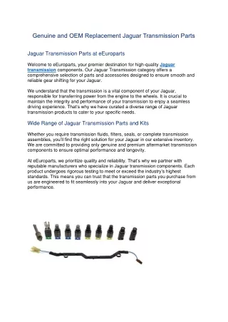 Jaguar Transmission Parts - eEuroparts