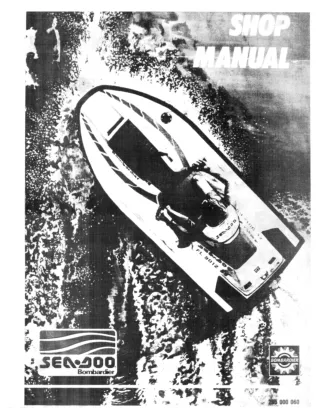 1989 Sea-Doo  Bombardier Personal Watercraft Service Repair Manual