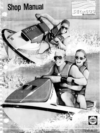 1990 Sea-Doo  Bombardier Personal Watercraft Service Repair Manual