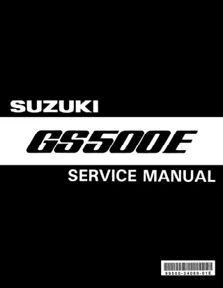 1990 Suzuki GS500E Service Repair Manual