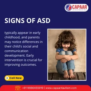 Signs of ASD or Autism | Best Autism Centre in Bangalore | CAPAAR