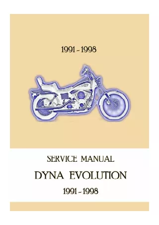 1991 Harley Davidson Dyna Glide Service Repair Manual