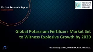 Potassium Fertilizers Market Set to Witness Explosive Growth by 2030