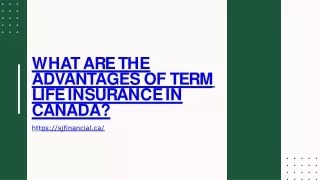 What Are The Advantages Of Term Life Insurance In Canada