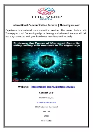 International Communication Services  Thevoipguru.com