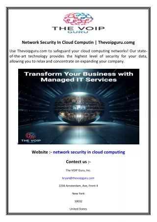 Network Security In Cloud Computin  Thevoipguru.comg