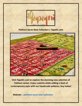 Paithani Saree New Collection | Tapathi.com