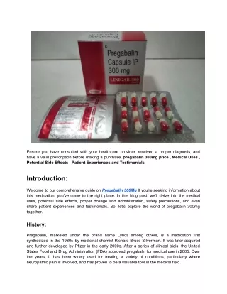 Ordering Pregabalin 300mg Online