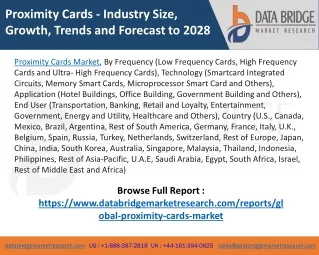 Proximity Cards Market