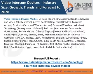 Video Intercom Devices Market