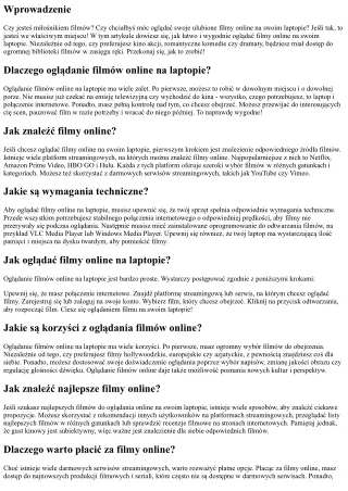 Oglądanie filmów online na laptopie – jak to zrobić?