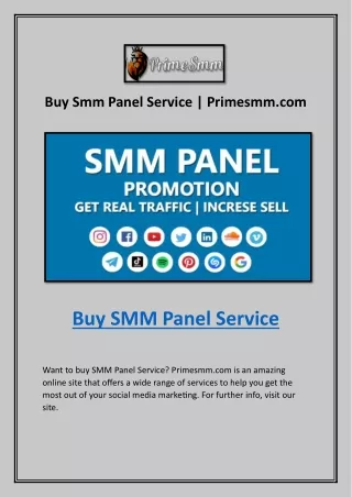 Best Smm Service Provider | Primesmm.com