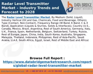 Radar Level Transmitter Market