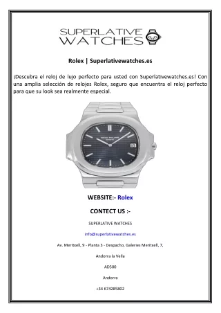 Rolex  Superlativewatches.es