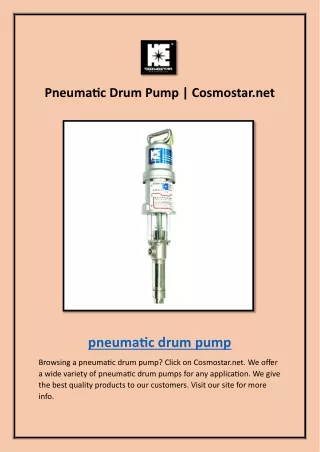 Air Motor and Pneumatic Agitator for Sale at Cosmostar.net