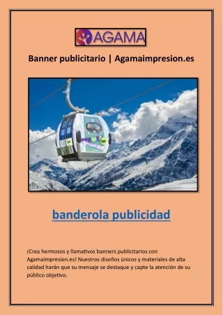 Impresiones publicitarias | Agamaimpresion.es