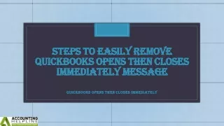 Easy steps for QuickBooks Opens then Closes Immediately issue