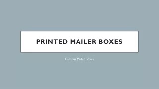 Printed Mailer Boxes