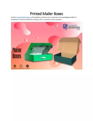 Printed Mailer Boxes