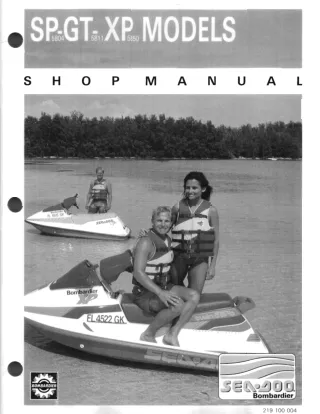 1991 Sea-Doo  Bombardier Personal Watercraft Service Repair Manual