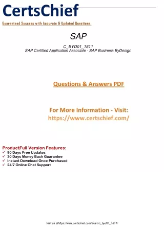 Master SAP C_BYD01_1811 Propel Your Career with Certified Application Associate in Business By Design - Seize Success wi