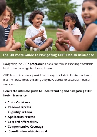 The Ultimate Guide to Navigating CHIP Health Insurance