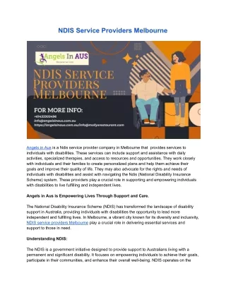 NDIS Service Providers In Melbourne