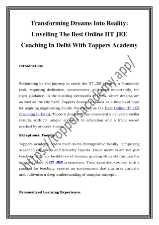 Best Online IIT JEE Coaching In Delhi Call-07827048964