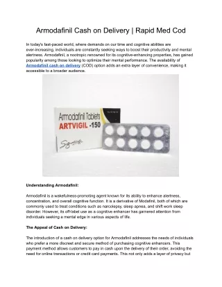 Armodafinil Cash on Delivery _ Rapid Med Cod