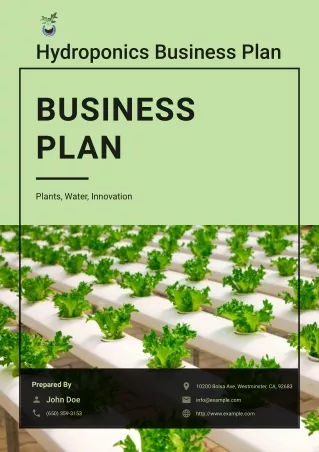 hydroponics business plan