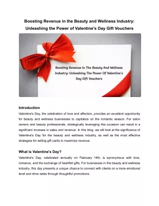 Boosting Revenue in the Beauty and Wellness Industry_ Unleashing the Power of Valentine's Day Gift Vouchers