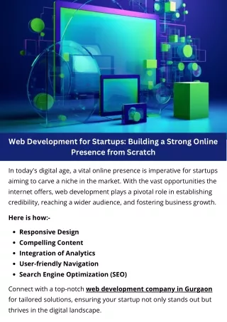 Web Development for Startups Building a Strong Online Presence from Scratch