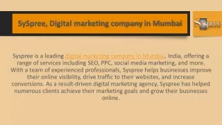 SySpree Digital (India)-Affordable Social Media Marketing In Mumbai