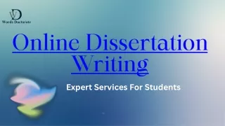 Online Dissertation Writing in New York, USA-PPT