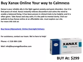 Purchase Xanax Online to Find Relaxation