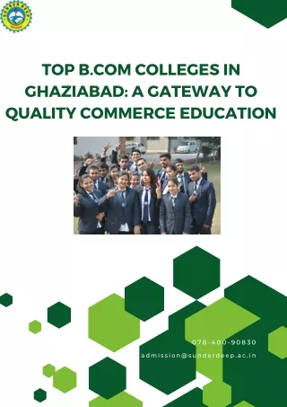 Top B.Com Colleges in Ghaziabad A Gateway to Quality Commerce Education