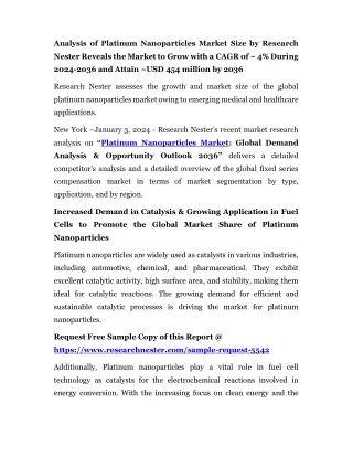 Platinum Nanoparticles Market