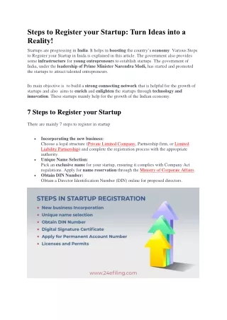 Steps to Register your Startup: Turn Ideas into a Reality!